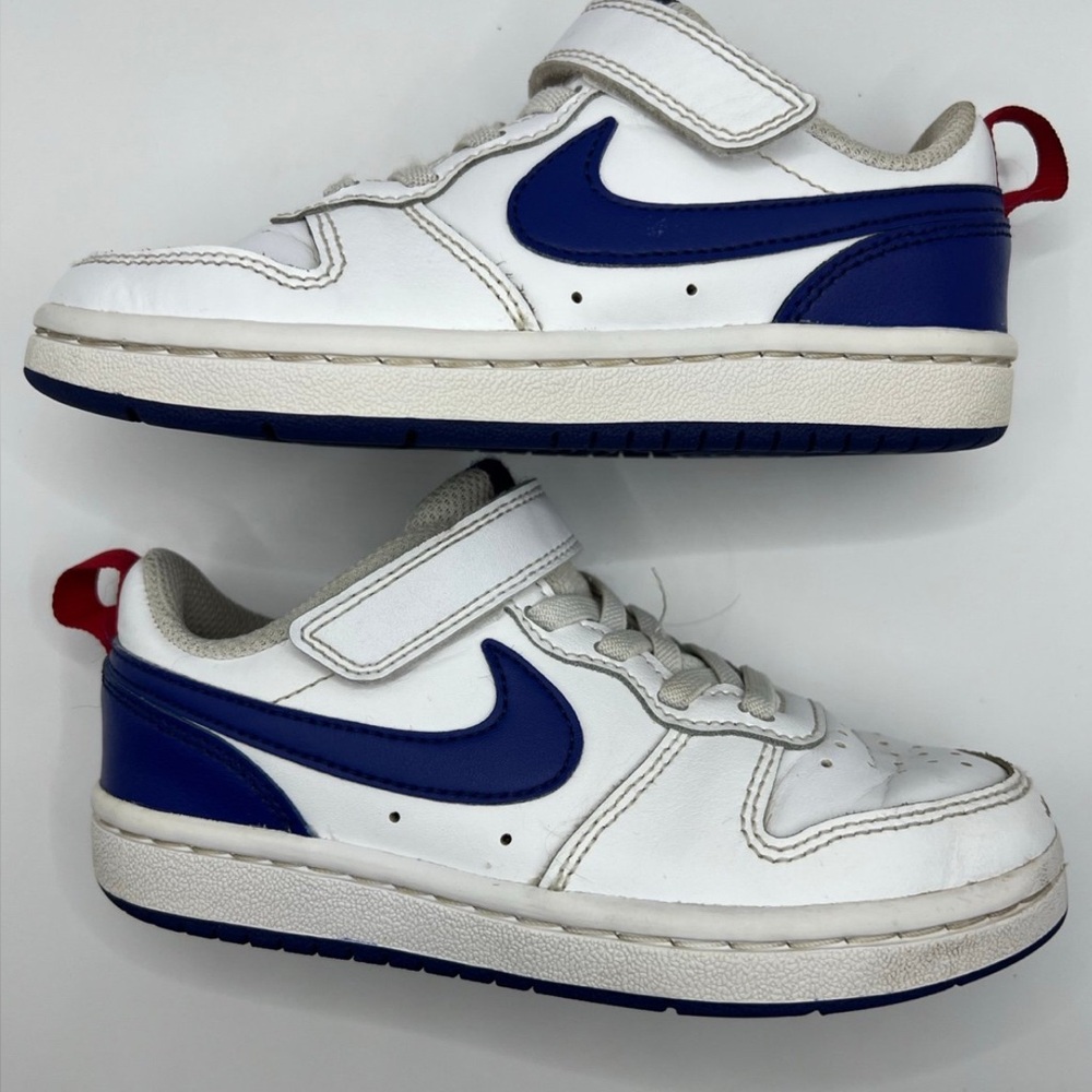 Nike Court Borough Low White Deep Royal 11C Shoes Preowned BQ5451-113